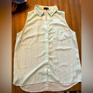 The Limited Sleeveless Button Down Shirt- size Large